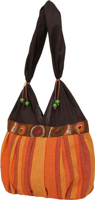 Anekaant Shoulder Bag(Orange, Brown), Brown;orange