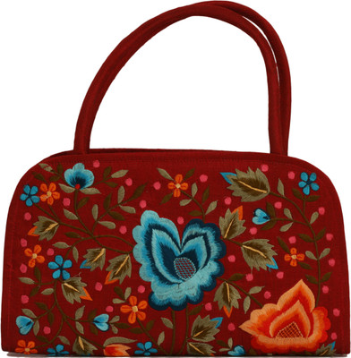 

Soulful Threads Hand-held Bag(Maroon)