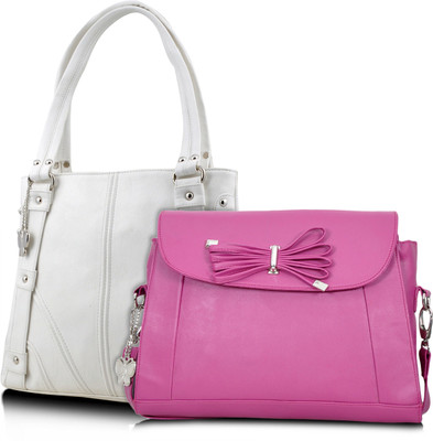

Butterflies Hand-held Bag(White, Pink), Pink;white
