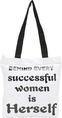 

Haqeeba Tote(White, Black), Black;white