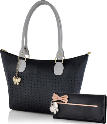 

Butterflies Hand-held Bag(Black, Grey)