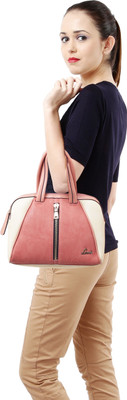Lavie Hand-held Bag(Beige, Pink)