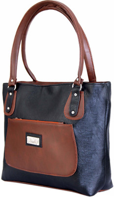 

NRS NRS BROWN BLACK HANDBAG Waterproof School Bag(Brown, Black, 14 inch)