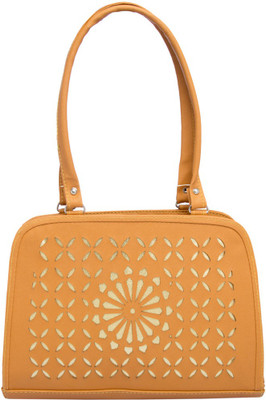 

Credulous Shoulder Bag(Orange, Gold), Gold;orange