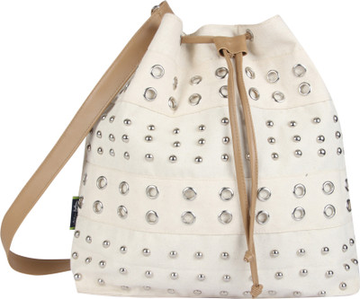 

Kanvas Katha Shoulder Bag(White)