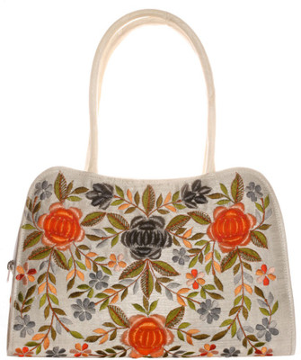 

Soulful Threads Hand-held Bag(White)