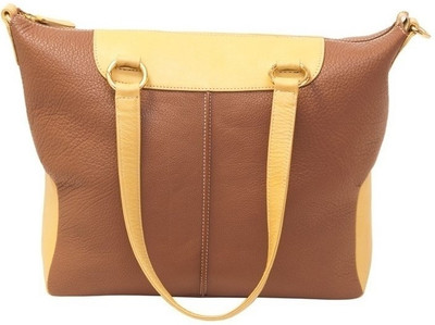 

Justanned Tote(Brown, Yellow)