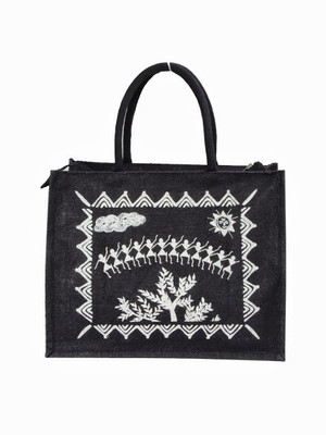 

Jute Tree Hand-held Bag(Blue)