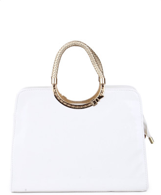

Kleio Hand-held Bag(White, Gold), Gold;white