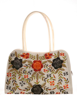 

Soulful Threads Hand-held Bag(White)