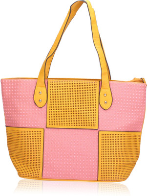 

Senora Hand-held Bag(Yellow, Pink), Pink;yellow