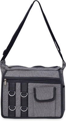 

Arshia Men Casual Grey Canvas Sling Bag