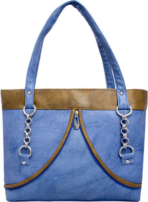

Emblazon Shoulder Bag(Blue, Tan)