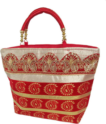 

IndoArtisan Hand-held Bag(Red, Purple), Purple;red
