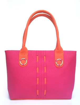 

Jovial Hand-held Bag(Pink, Orange), Orange;pink