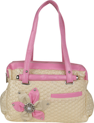 Sumit Collection Shoulder Bag(Pink, Beige), Beige;pink