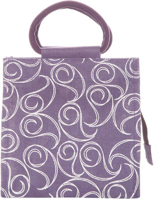 

Jute Cottage Hand-held Bag(Purple)