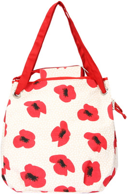 

Pickpocket Shoulder Bag(White, Red), Red;white