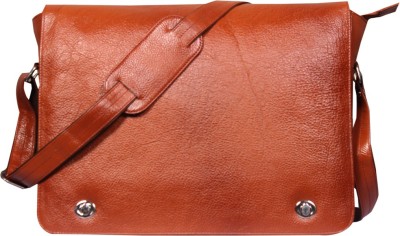 

Leather World Messenger Bag(Tan)