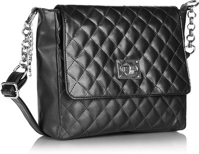 

Butterflies Women Casual Black PU Sling Bag