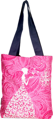 

Kanvas Katha Tote(Pink)