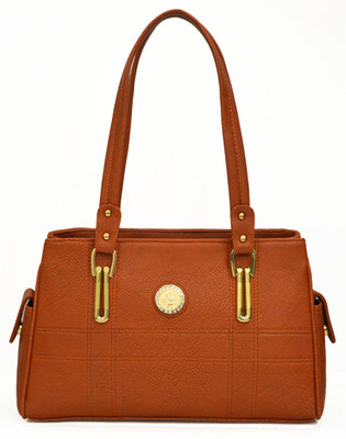

AGINOS Hand-held Bag(Brown)