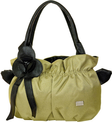 

JG Shoppe Hand-held Bag(Black, Green)