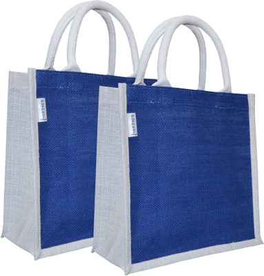 

Pushkar Hand-held Bag(Blue, White)