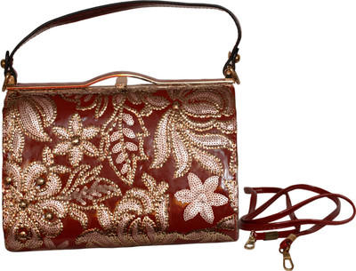 

Tanishka Exports Messenger Bag(Red, Silver)