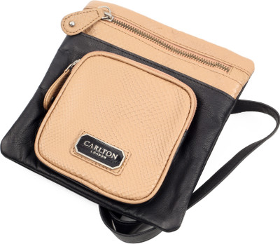 

Carlton London Messenger Bag(Beige, Black)