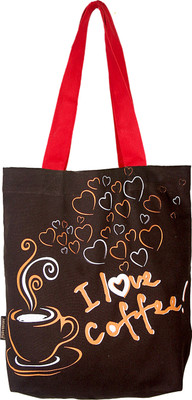 

Kanvas Katha Tote(Red, Brown), Brown;red