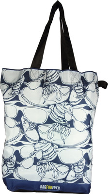 

Bagforever Tote(Grey, Blue), Blue;grey