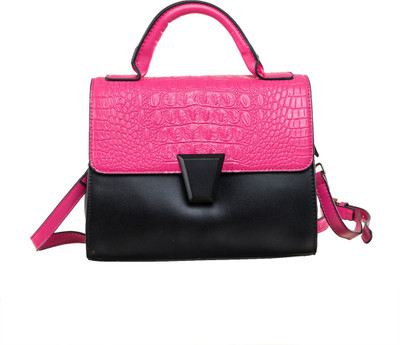 

Peaubella Hand-held Bag(Black, Pink)