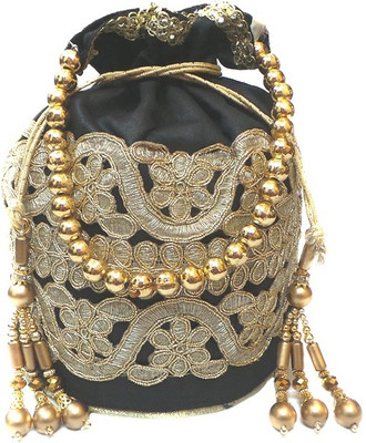 

Bhamini Pouch Potli(Black)
