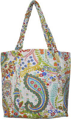 

Lal Haveli Hand-held Bag(White)