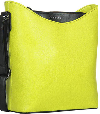 

Caprese Women Green Leatherette Sling Bag