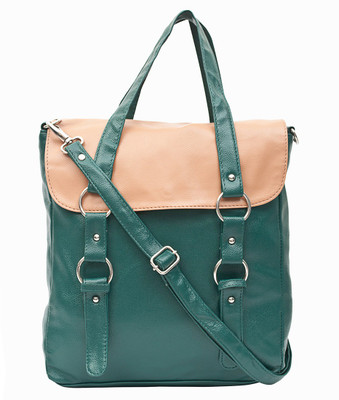 

Bagsy Malone Hand-held Bag(Green, Beige), Beige;green