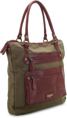 

Carlton London Hand-held Bag(Red, Brown), Brown;red