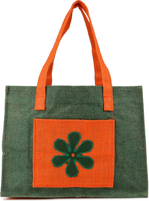 

Lotus Designer Tote(Green, Red)