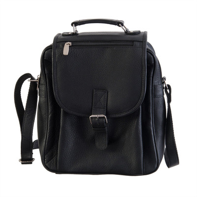 

Goodwill Leather Art Messenger Bag(Black)