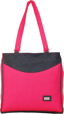 

JG Shoppe Hand-held Bag(Pink, Black), Black;pink