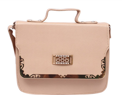 

Da Eslingas Sling Bag(Beige, Gold)