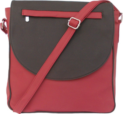 

Feliza Messenger Bag(Maroon, Black), Black;maroon