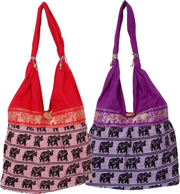 

Fashion Bizz Shoulder Bag(Red, Purple), Purple;red