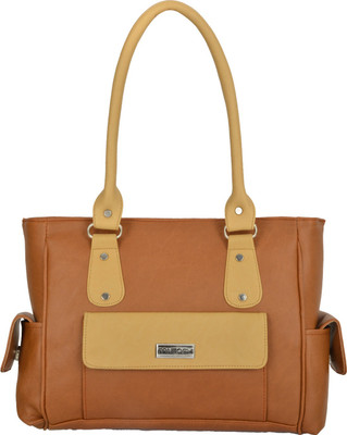 Fantosy Hand-held Bag(Tan, Beige), Beige;tan