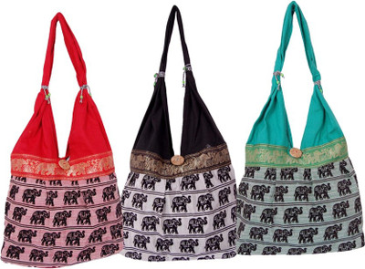 

Fashion Bizz Shoulder Bag(Red, Black, Green), Black;green;red