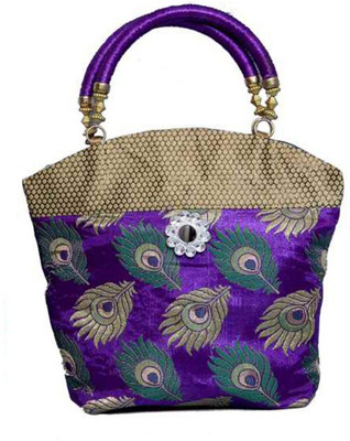 

Maheshwari Hand-held Bag(Blue)