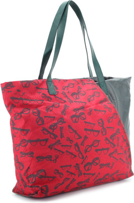 

Baggit Hand-held Bag(Red, Grey), Grey;red