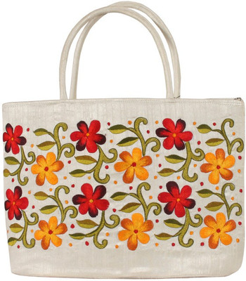 

Soulful Threads Hand-held Bag(White)