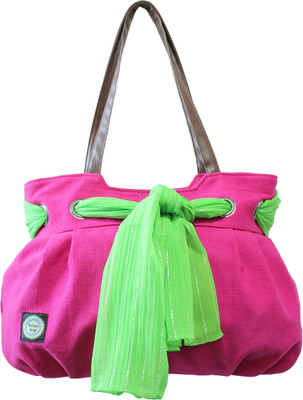 

Anekaant Hand-held Bag(Pink, Green), Green;pink